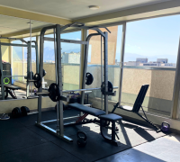 Gimnasio con hermosa vista 