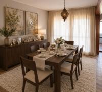 LUJOSO COMEDOR RECIEN PINTADO Y ENMARCADO CON PINO OREGON Y  PISO FLOTANTE RENOVADO 
