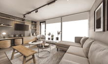Living y acceso a terraza