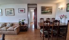 vista hacia living comedor y pasillo de distribución al poniente, donde están los dormitorios