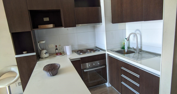 Cocina encimera eléctrica  y muebles empotrados