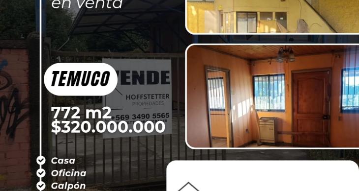 HOFFSTETTER PROPIEDADES VENDE !!!  oportunidad de inversión, propiedad de 772 M2 en una ubicación priviligiada de alta plisvalía ideal para usar como taller, fábrica de muebles,  gimnasio etc , la propiedad cuenta con casa a reparar luz trifásica estacionamientos, galpón, bodega y su valor es conversable 