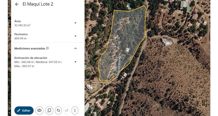Perímetro aproximado del terreno